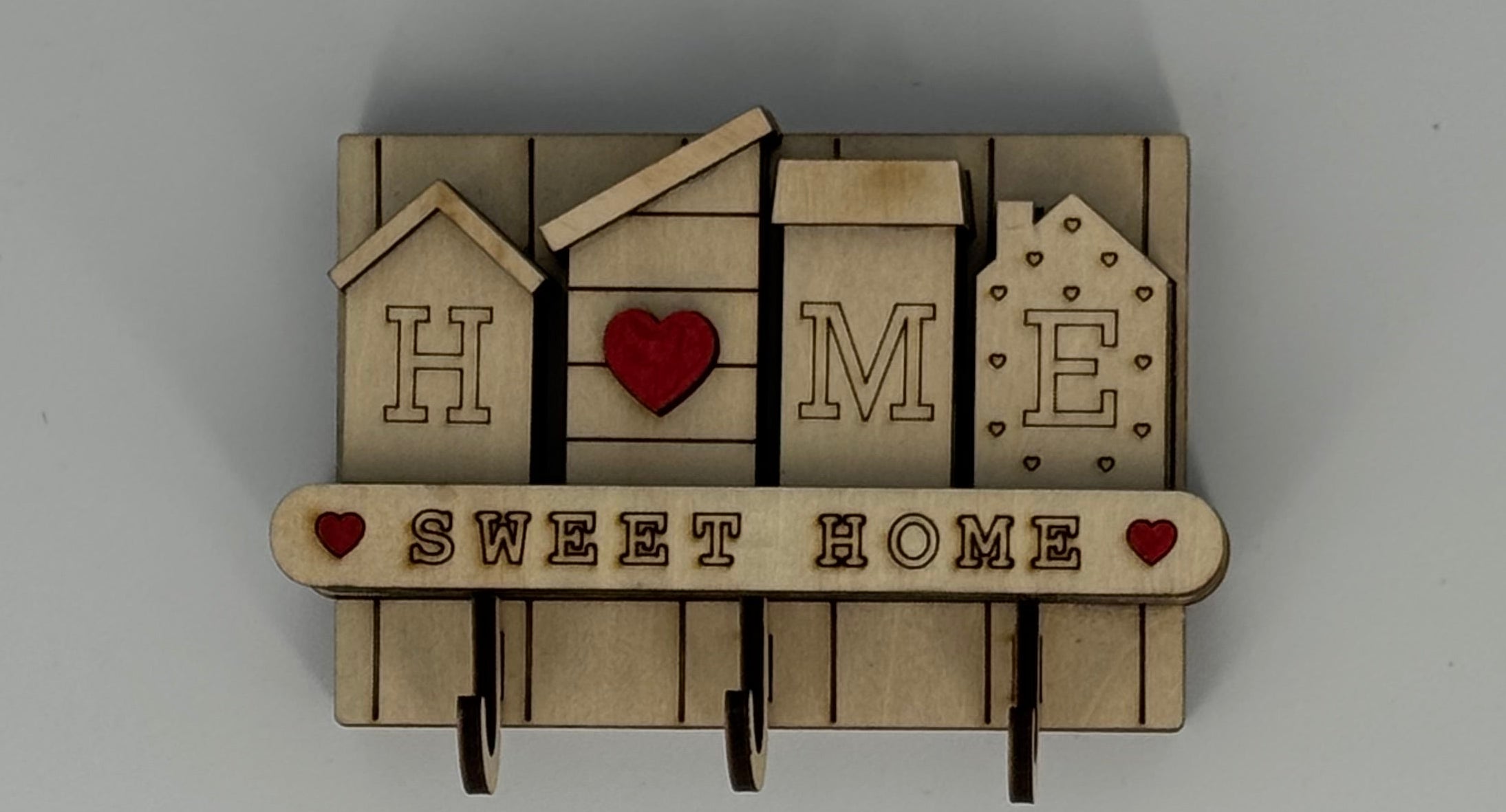 Laser Engraved Wood Key Holder