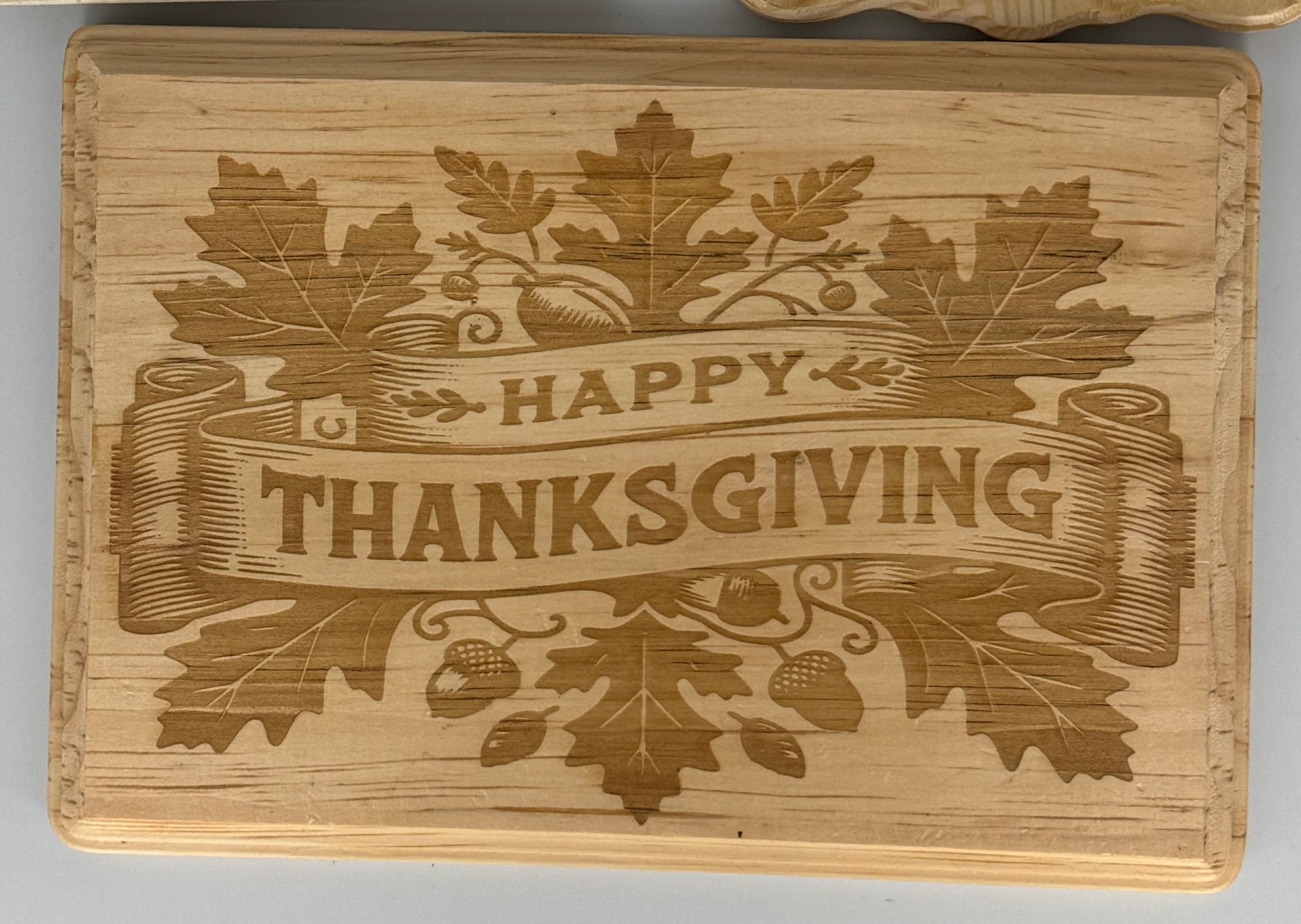 Laser Engraved Wood Plaque – Happy Thanksgiving