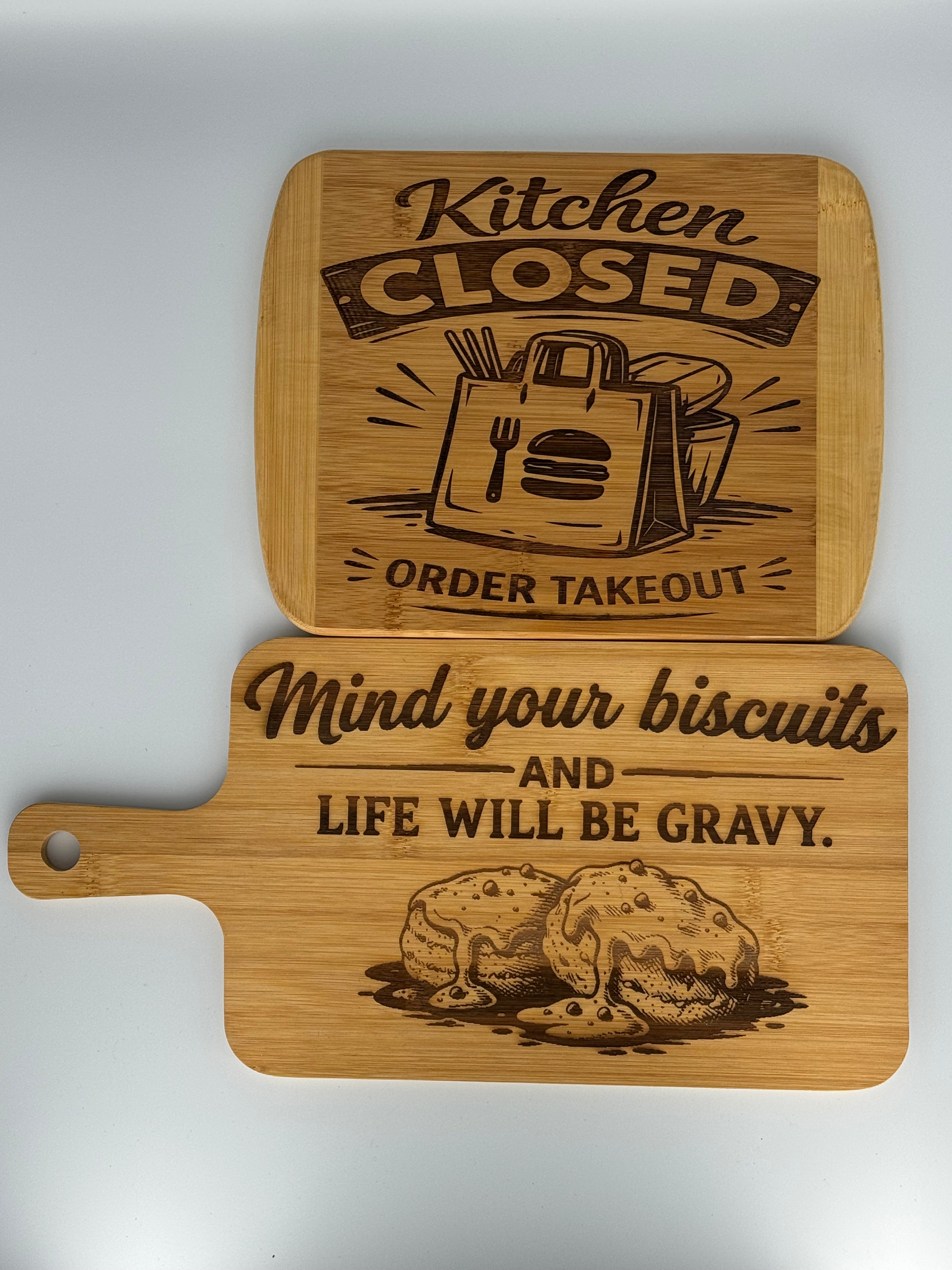 Custom laser engraved cutting board