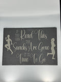 Laser Engraved Slate Snack Platter – "Snacks Are Gone"