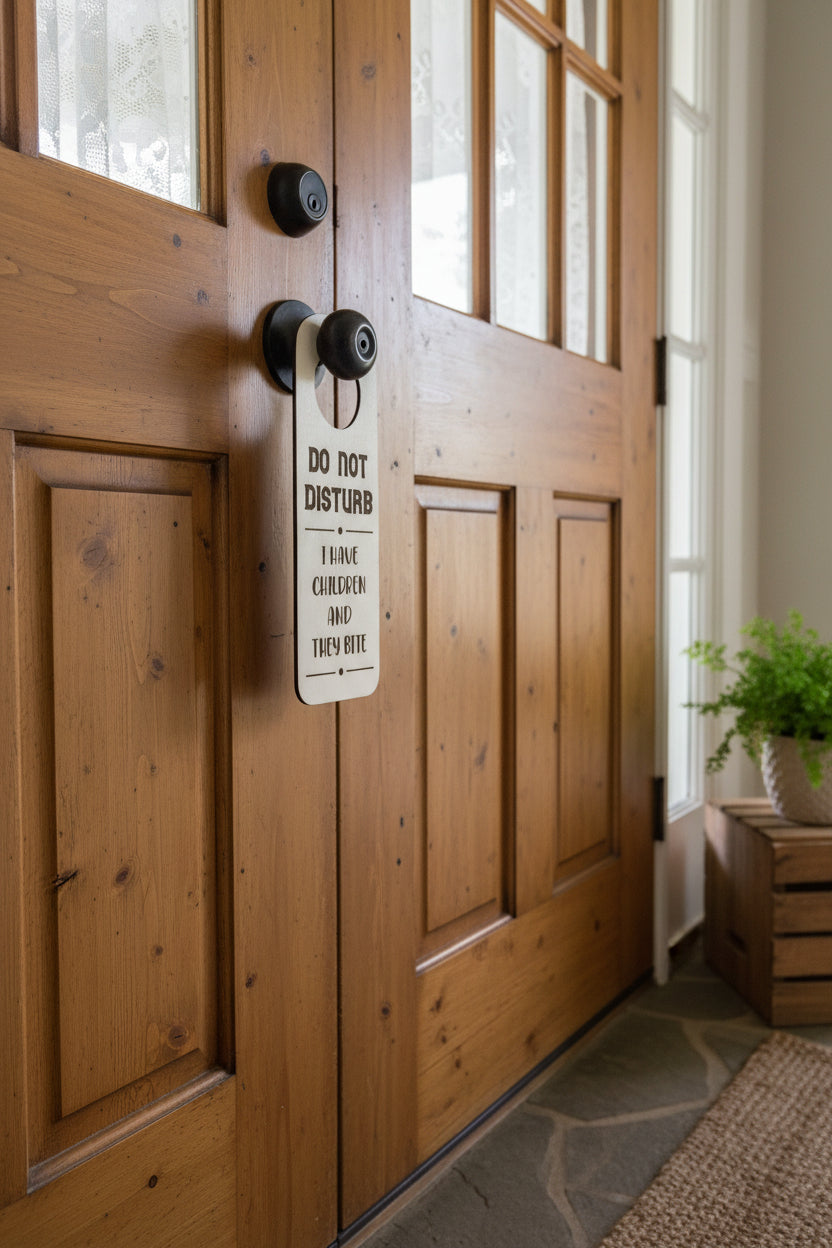 Do Not Disturb – Laser Engraved Wood Door Hanger